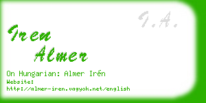 iren almer business card