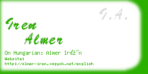 iren almer business card